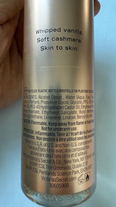 Victoria's Secret Mgiełka do ciała Bare Vanilla oryginalna z USA