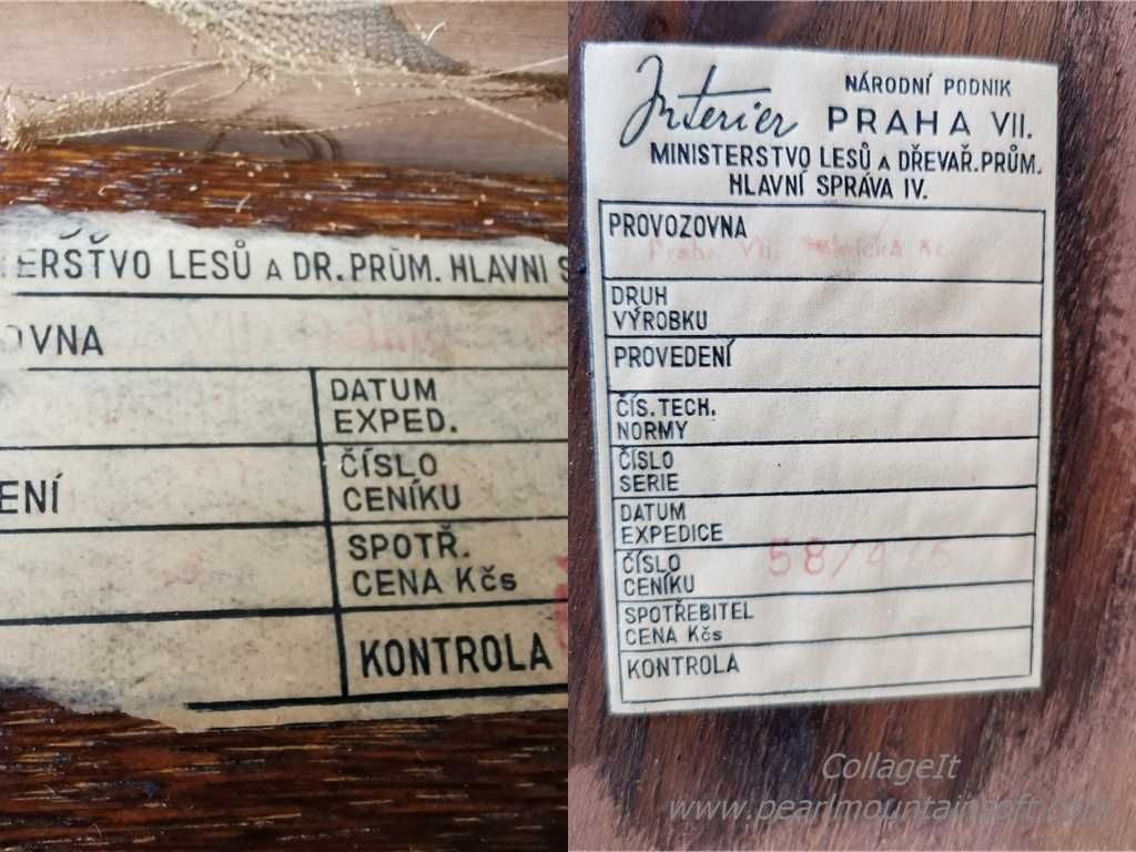 Zestaw ART DECO Kropáček & Koželka, Czechosłowacja '40-'60, Retro, PRL