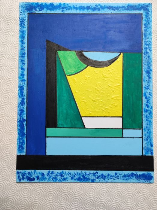 Quadro pintado a acrilico