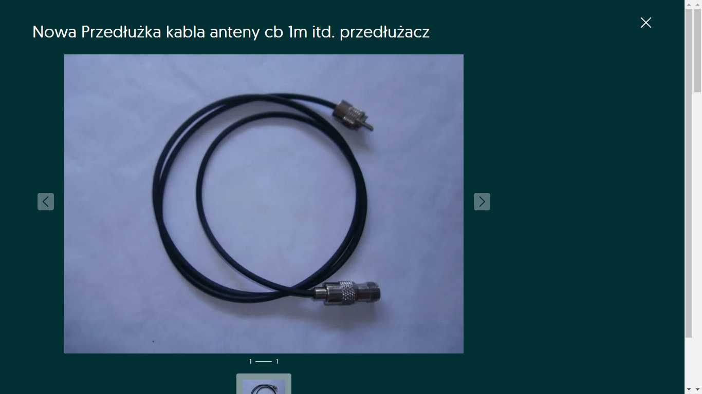 Nowa Przedłużka kabla anteny cb 1m przedłużacz lub 2,3,4... m