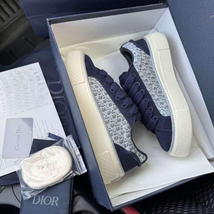 Жіночі преміальні кросівки кеди D b33 blue premium сині натур замша