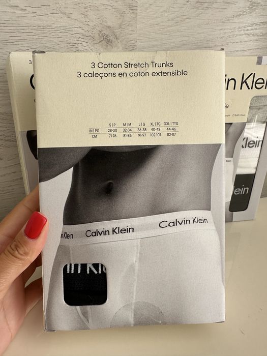Упаковка чоловічі труси боксери Calvin Klein чорні/сірі/білі