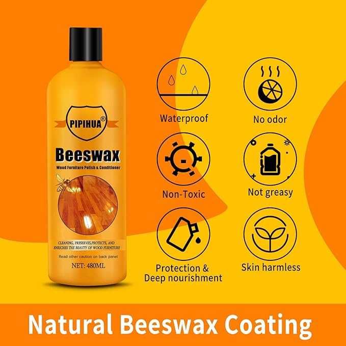 Pipihua Naturalny wosk,olej pszczeli do polerowania drewna,mebli /130b
