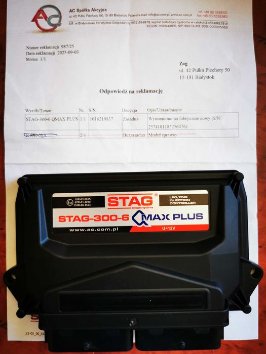 Komputer sterownik AC Stag 300 6 qmax plus - nowy , gwarancja