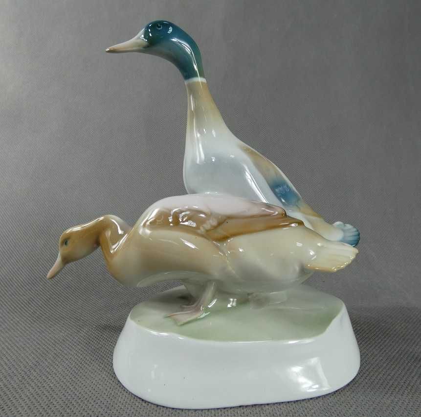 Figura porcelana para kaczek ZSOLNAY Węgry KACZKA