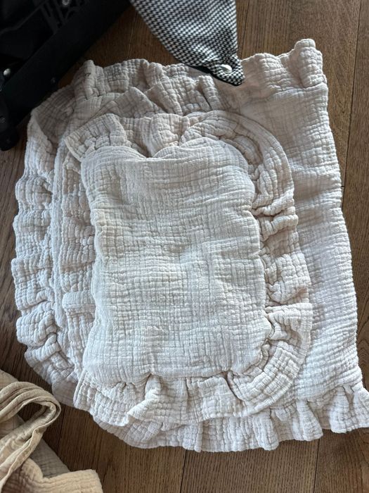 Rożek plus kołderka muślinowa wózek spacerówka gondola kokon huśtawka