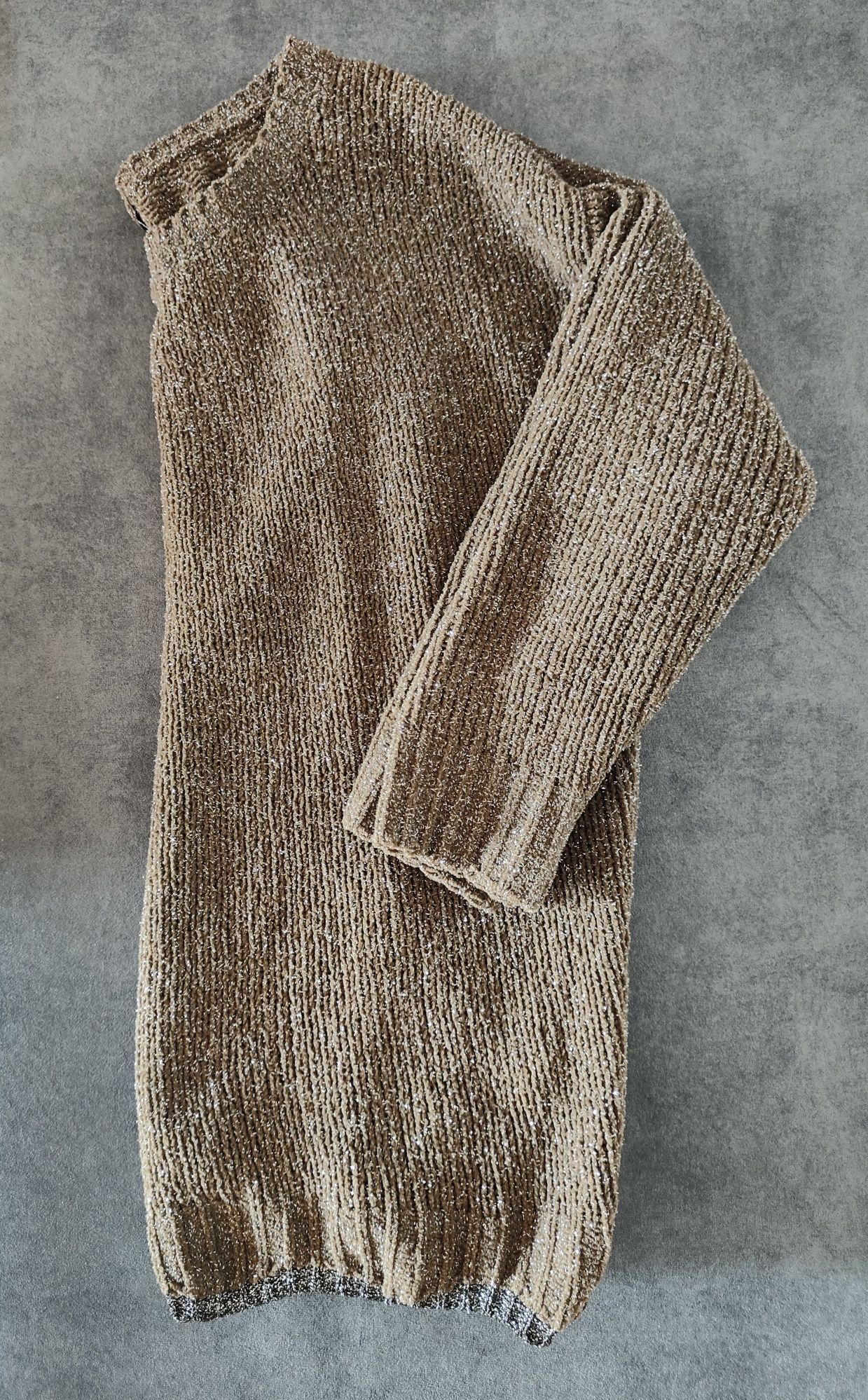 Sweter musztardowy oversize
