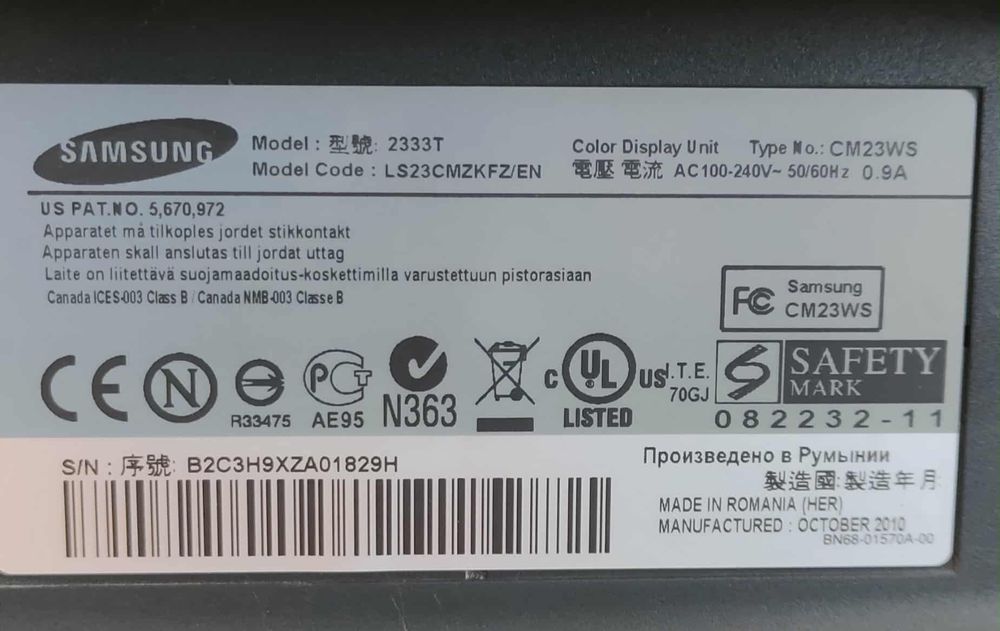 Продам монітор  Samsung 2333T