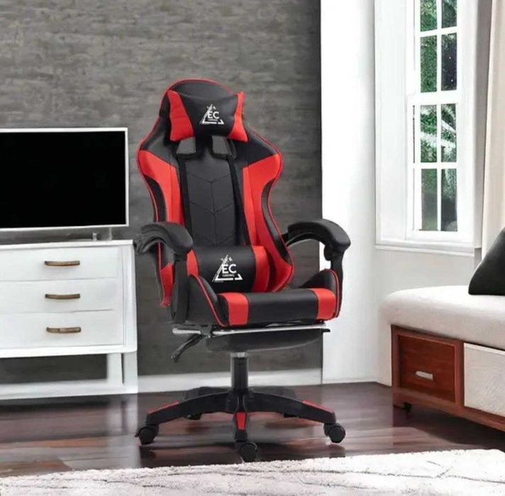 Геймерське крісло EC Gaming з підставкою для ніг