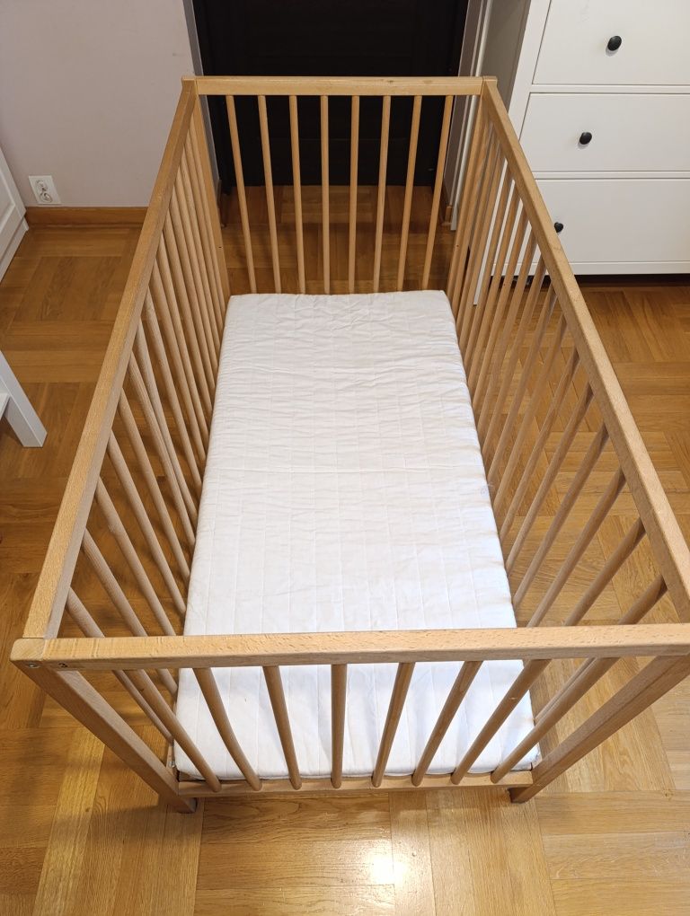 Łóżeczko niemowlęce 120x60 IKEA + materac