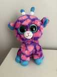 Peluche Ty girafa rosa e azul