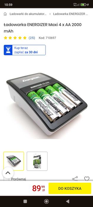 Ładowarka do baterii energizer