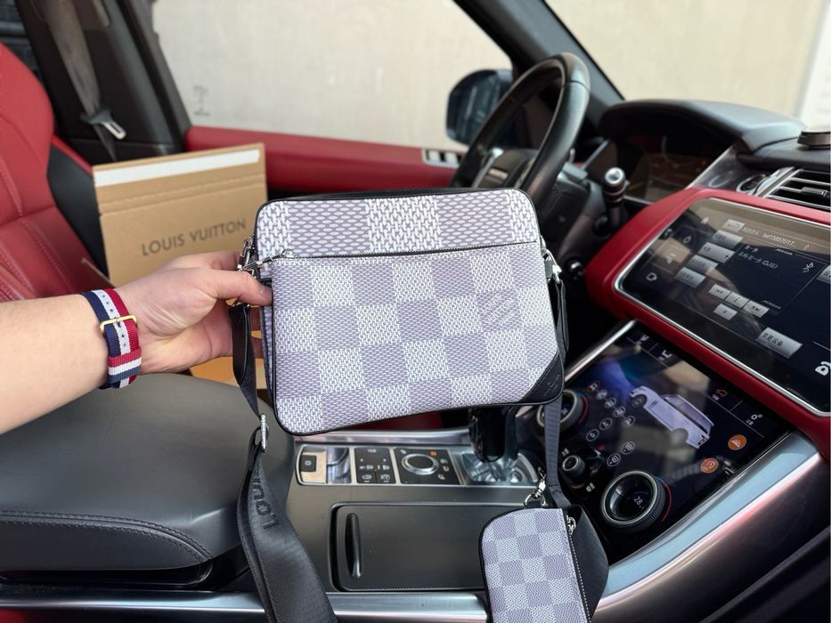 LOUIS VUITTON 3в1 сумка мужская черная messenger 3v1 через плечо