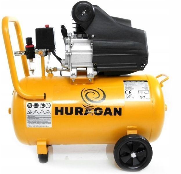 Компрессор воздушный HURAGAN 50 л масляний компресор на 50 літрів