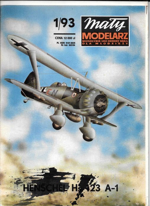Mały Modelarz 1 1993 HESCHEL HS123 model 1:33