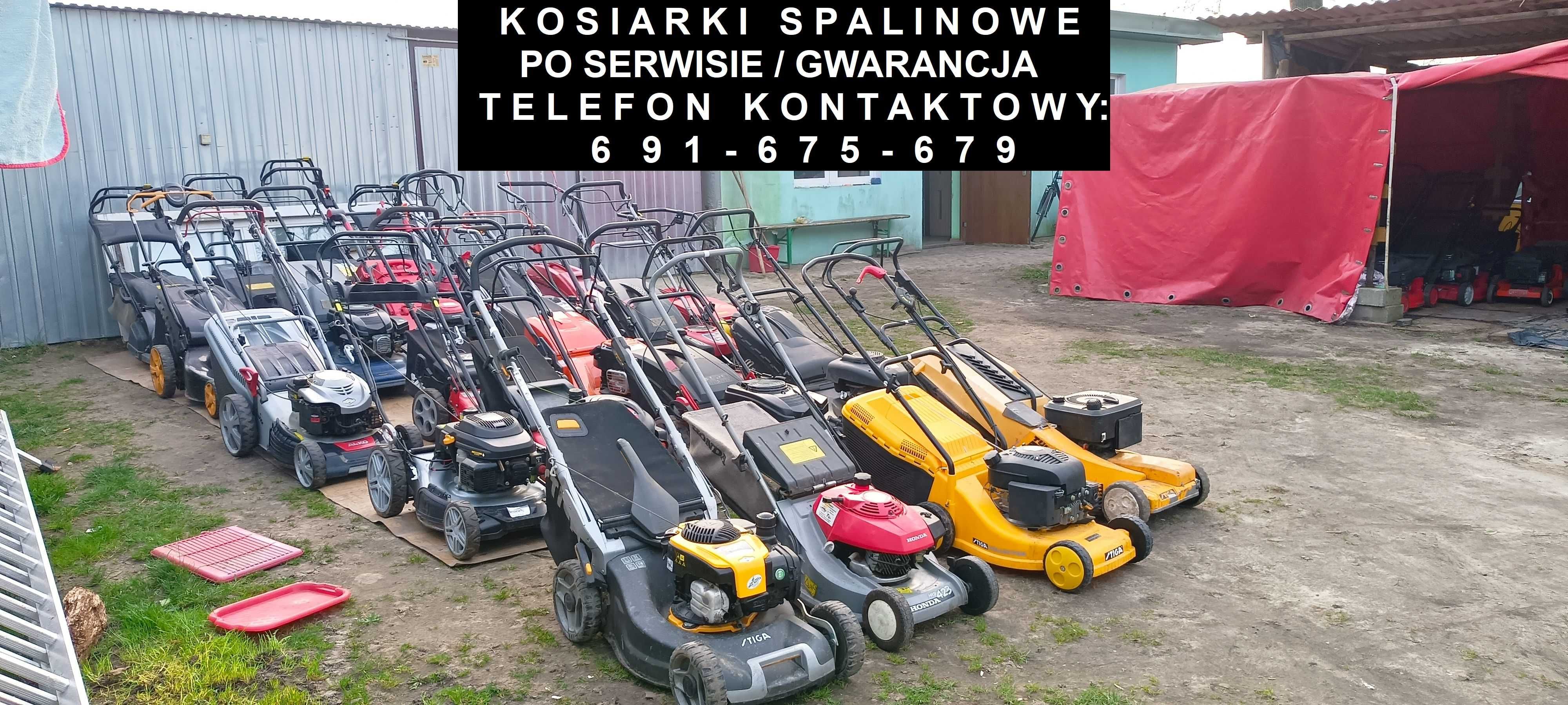 Używane kosiarka spalinowa-silniki B&S/Honda/wyrzut boczny/kosz/napęd