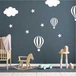 Naklejki ścienne na ścianę dla dzieci balony chmurki gwiazdki