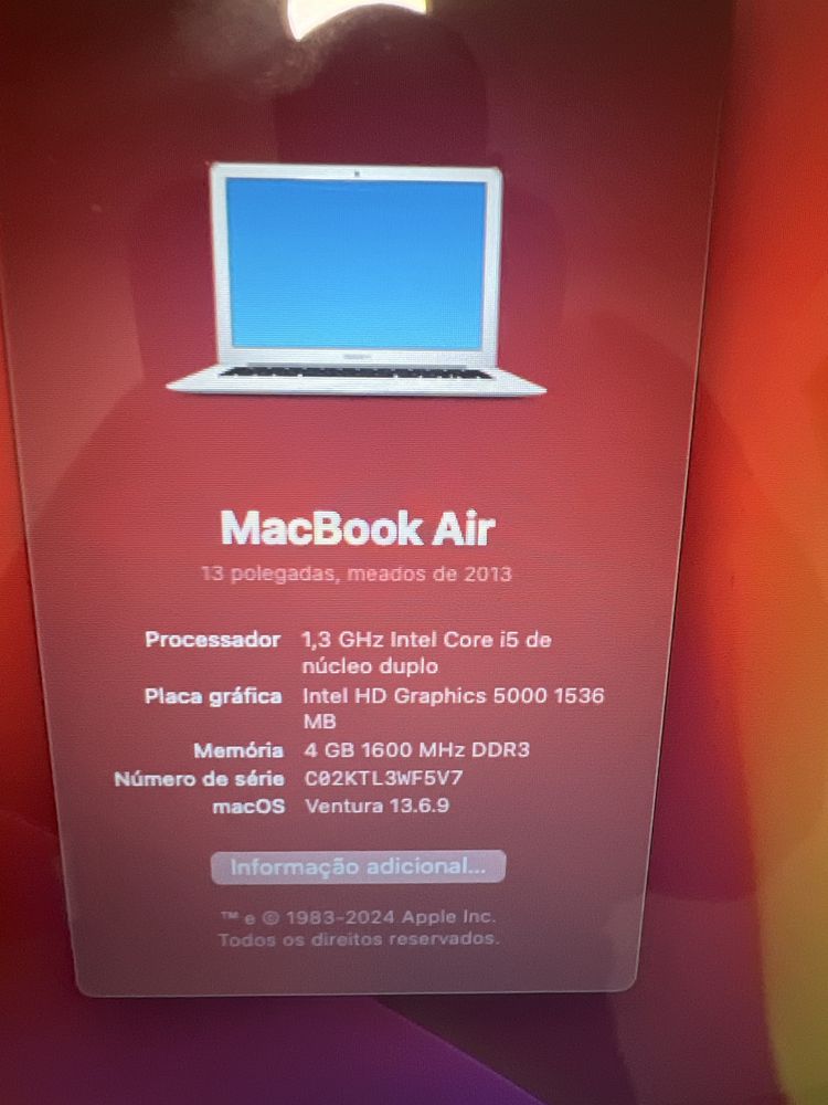 Macbook air core i5