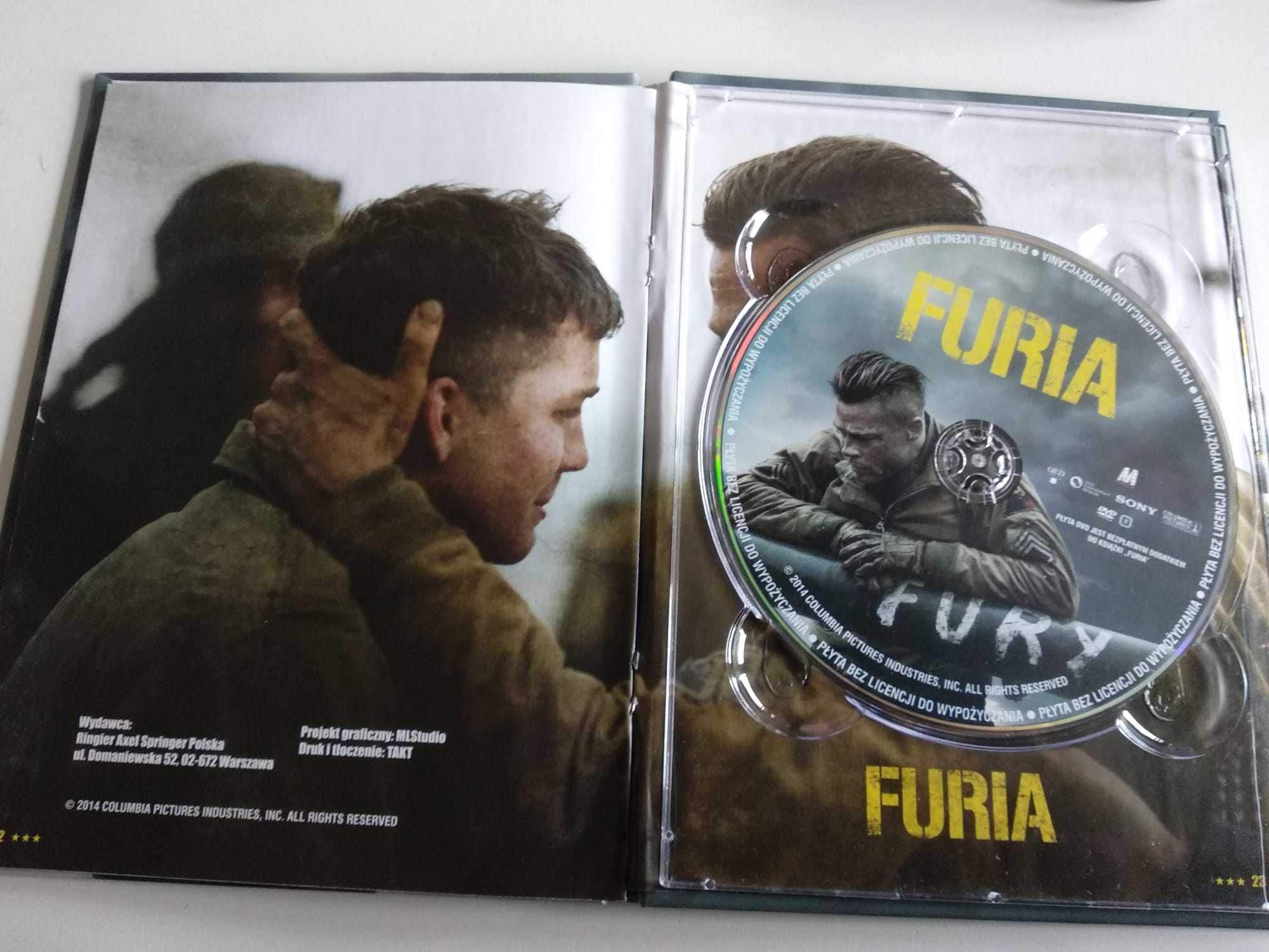 Furia  - książka z filmem na DVD | Brad Pitt Fury