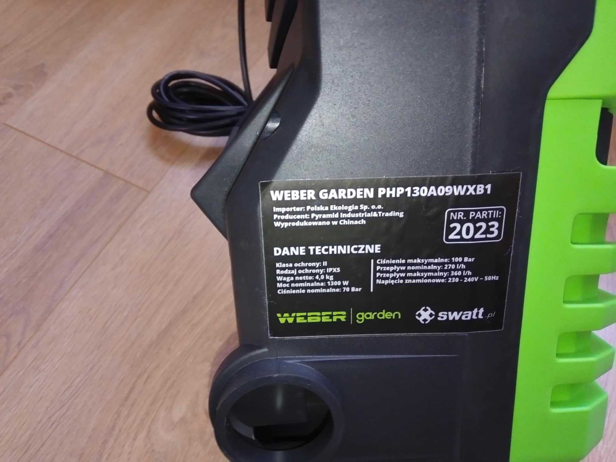 Myjka ciśnieniowa wysokociśnieniowa 1300W elektryczna Weber Garden