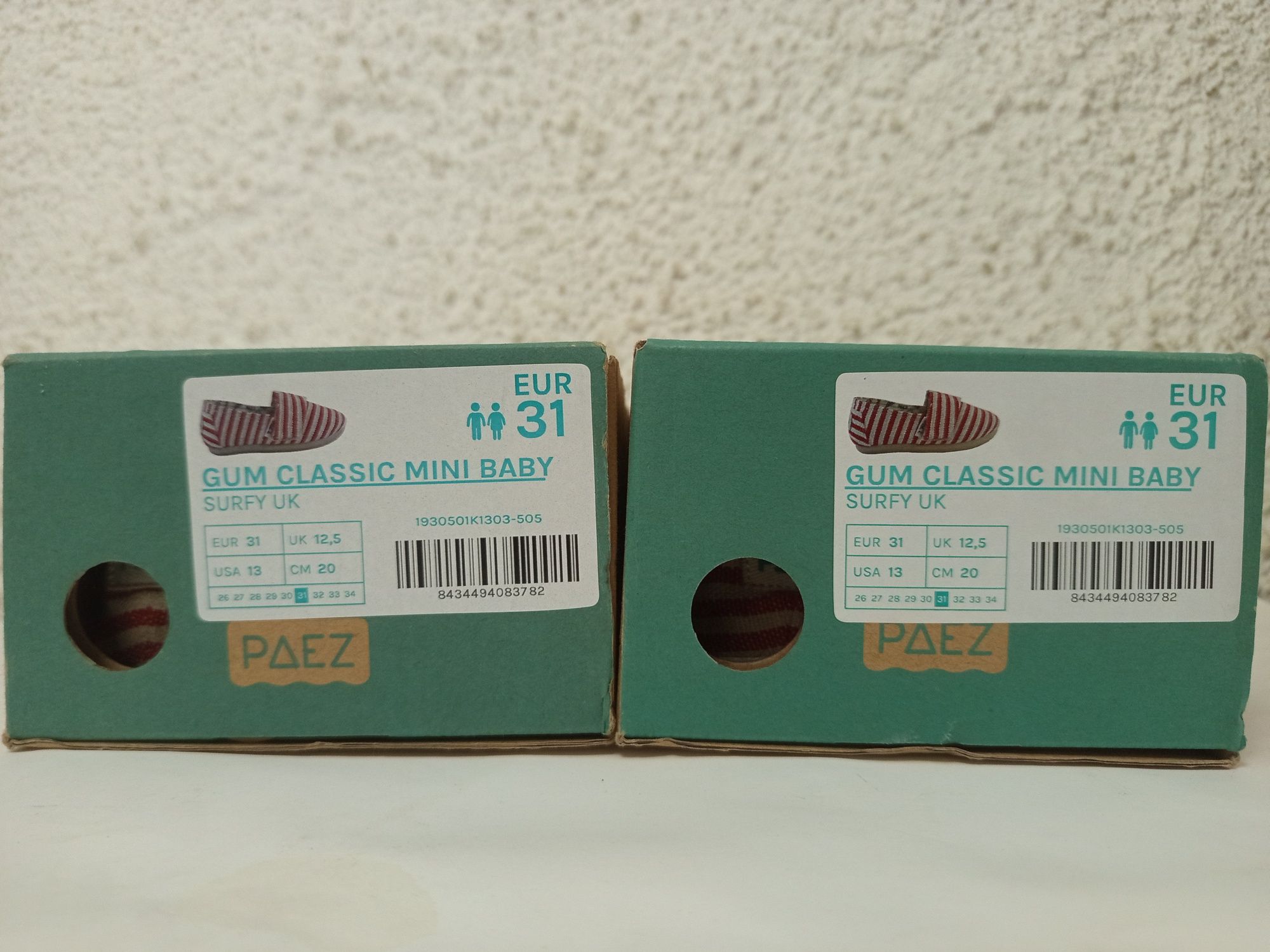 2 pares Alpercatas PAEZ Criança NR 31
