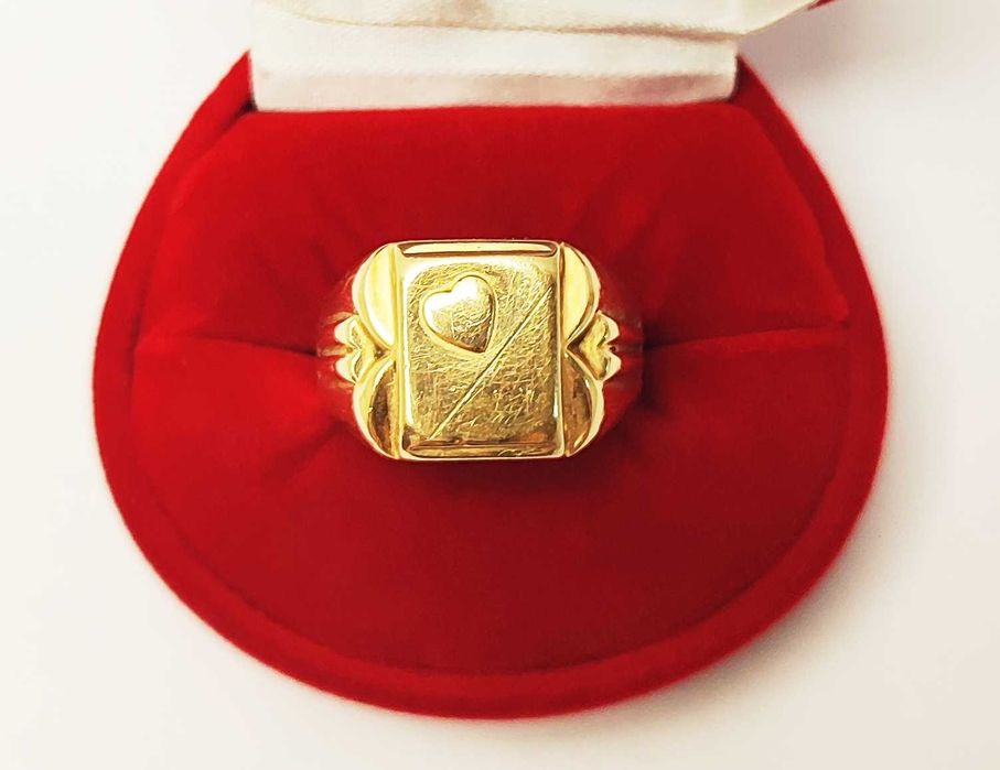 Okazały Złoty Sygnet pr.585 6.19g r. 27