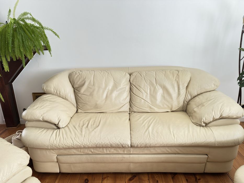 Komplet wypoczynkowy skórzana