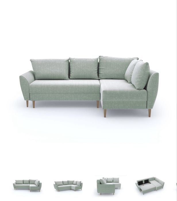 Narożnik sofa kanapa rozkladana z funkcją spania