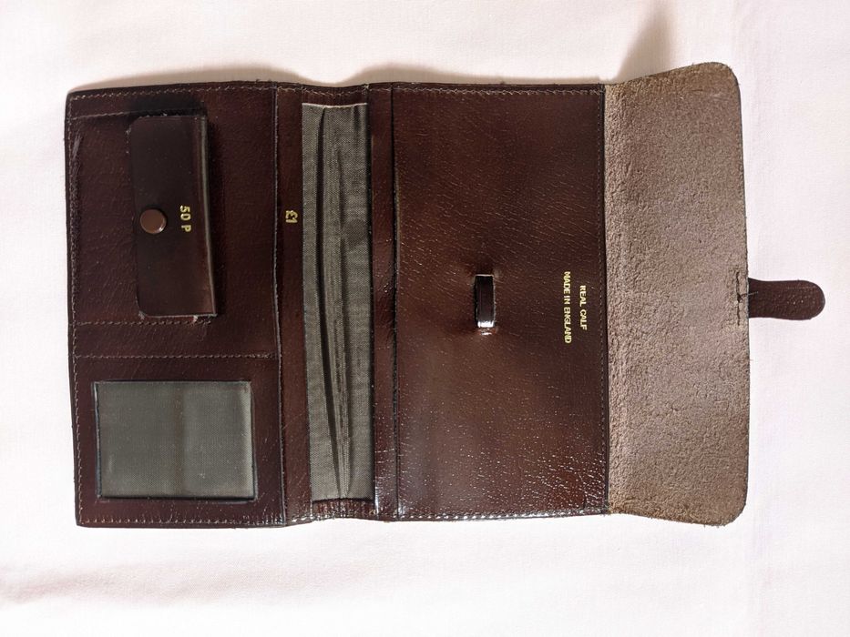 Шкіряний гаманець шкіра real calf england кожаный кошелек кожа