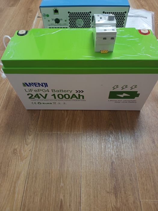 Комплект резервного живлення Anenji 24v 4.2kWt 100Ah 2.52kWt/h АВР gey