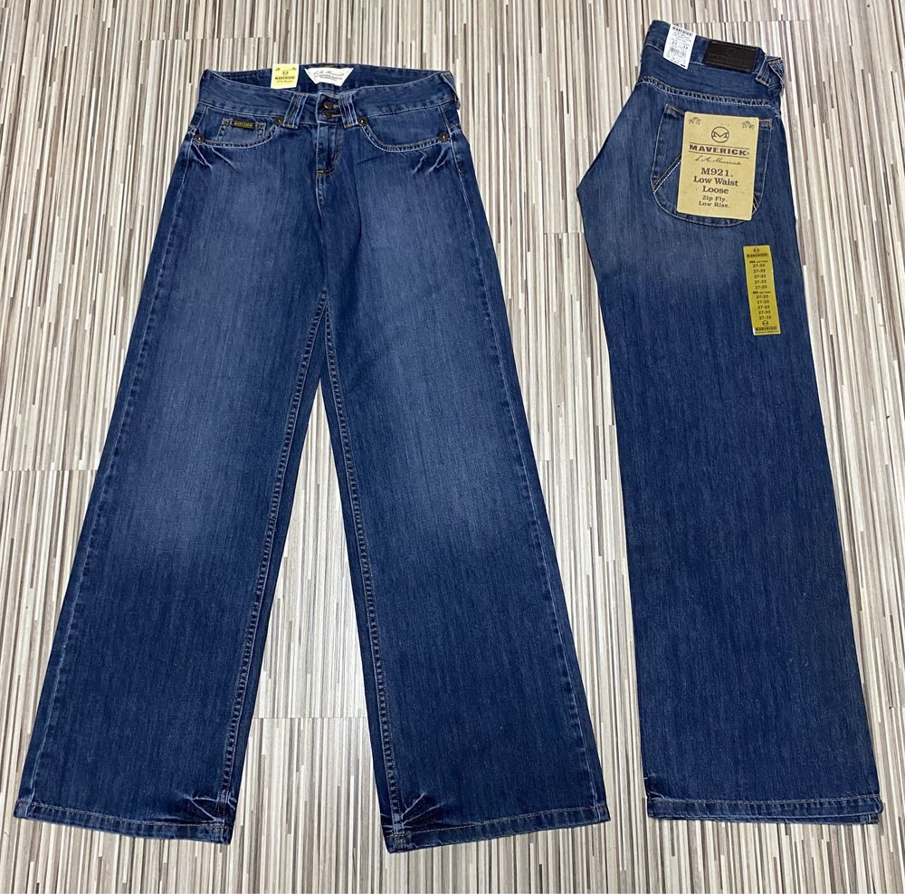 Spodnie dzwony jeans damskie 27/33 pas 70 cm komplet 2 sztuki Lee nowe