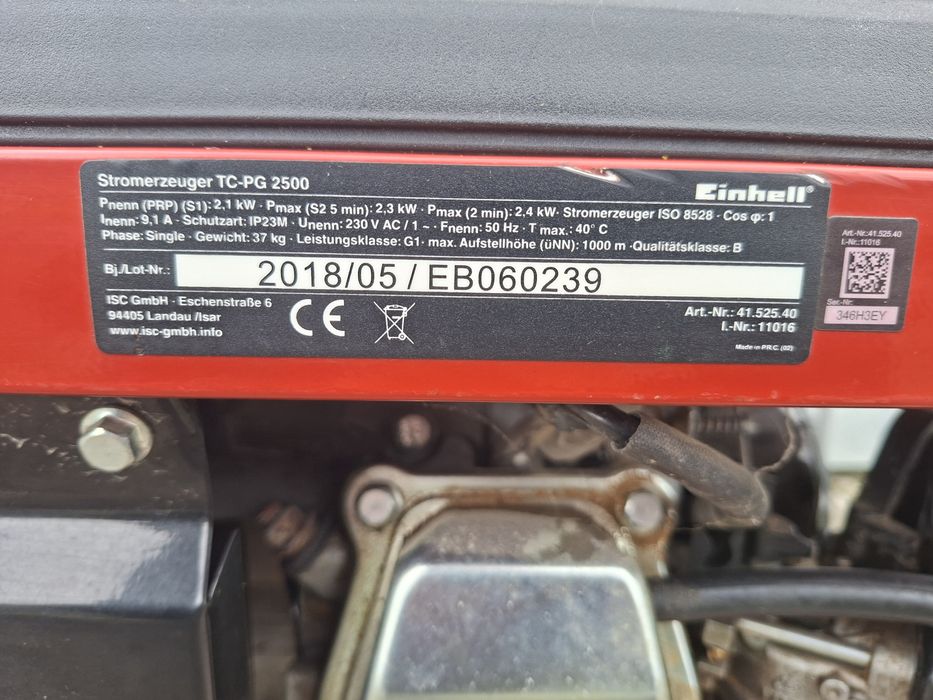 Niemiecki agregat prądotwórczy 230v EINHELL stan bdb 100% sprawny