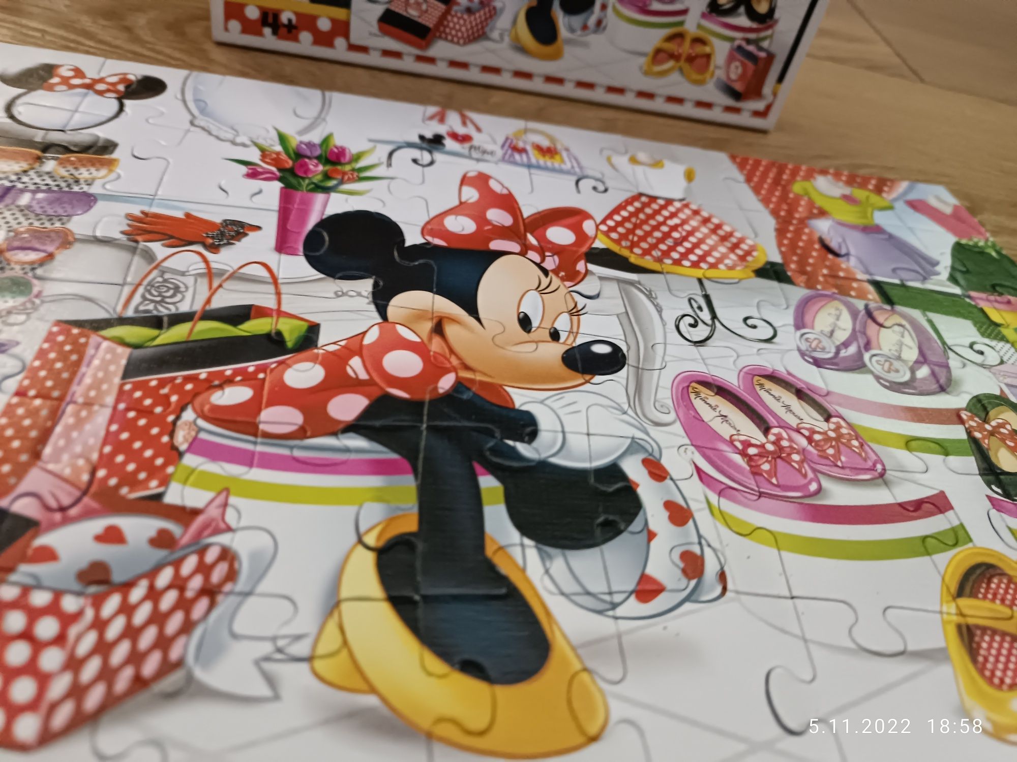 Puzzle Minnie Mouse Disney TREFL 60szt. plus gratis zestaw 100szt..