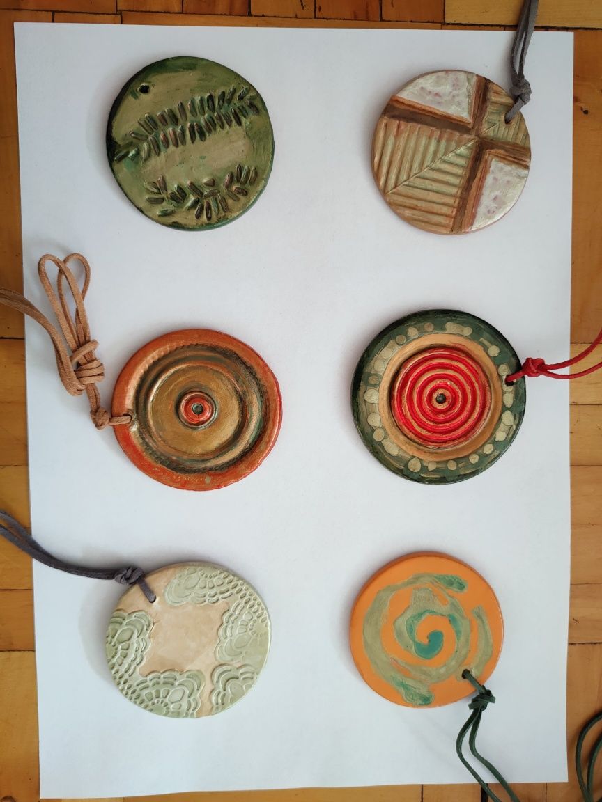 Wisiorek Biżuteria Naszyjnik glinka ceramiczna
