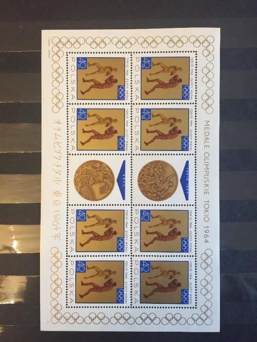 znaczki Medale Olimpijskie Tokio 1964