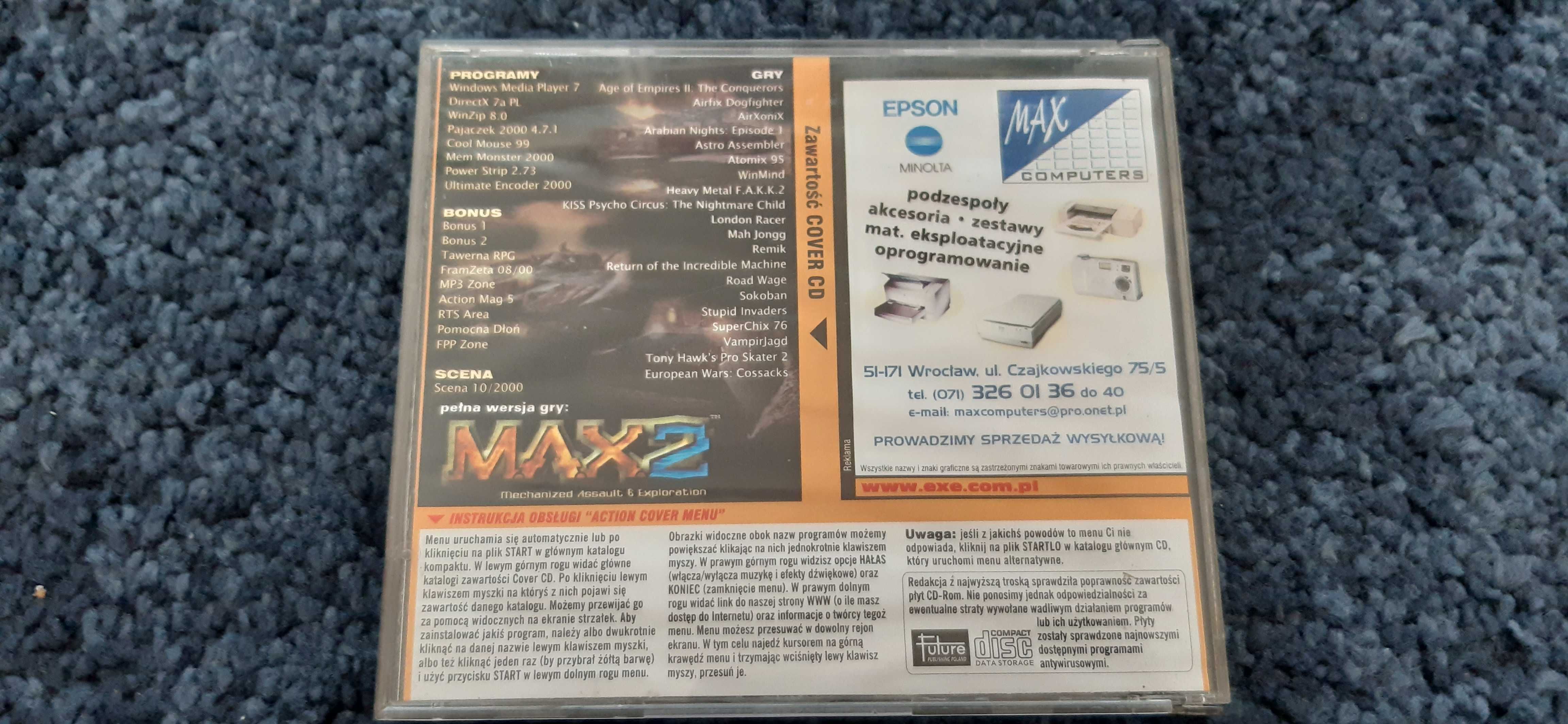 stare gry pc max 2 i inne , stare wydanie cd action , 3 cd