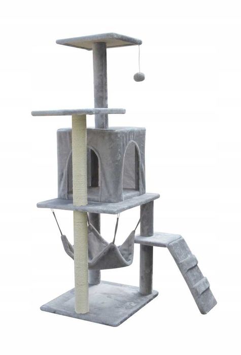 NOWY Drapak Dla Kota Legowisko Domek Budka Solidny Duży XXL Wysoki