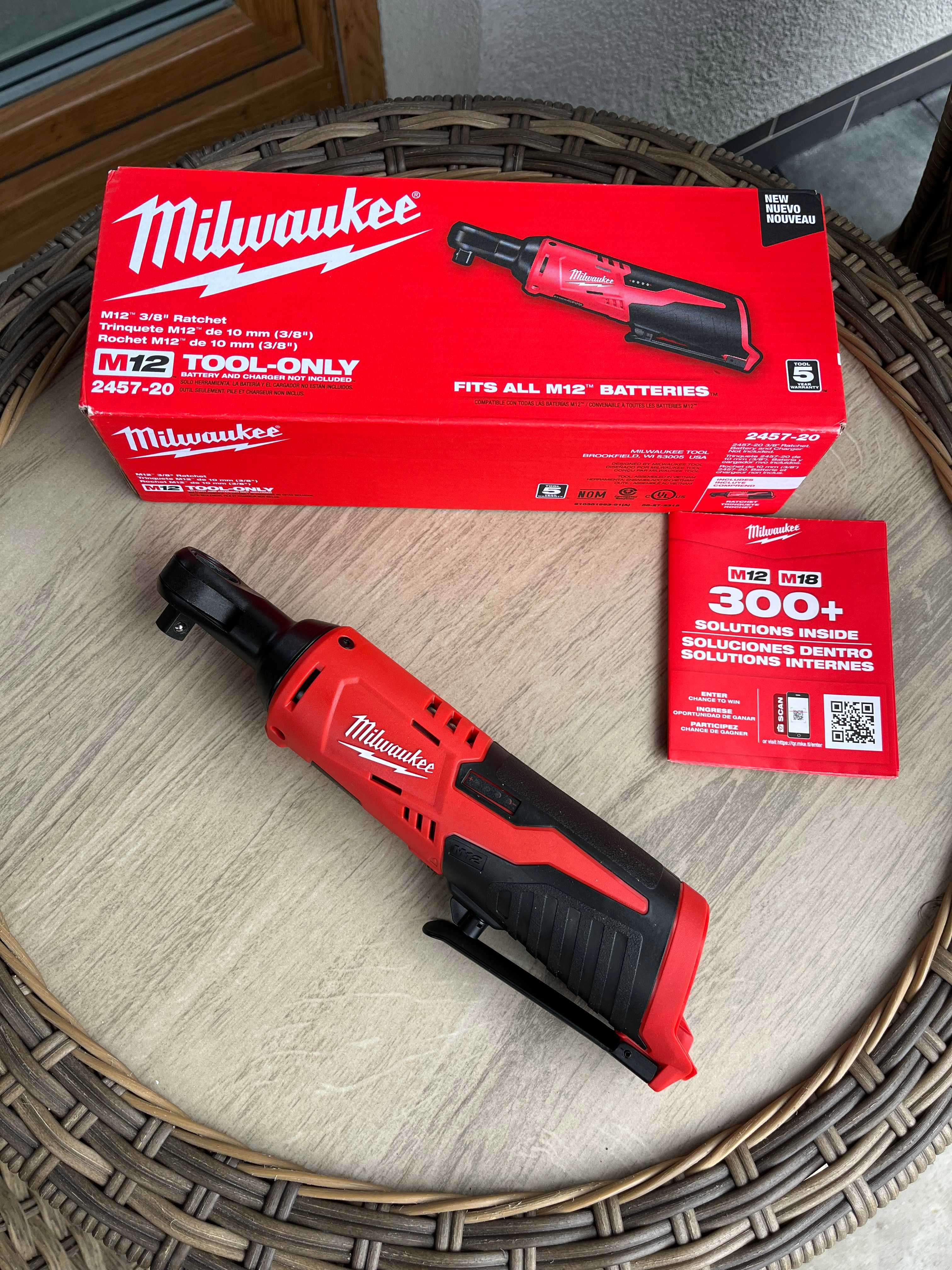 MILWAUKEE m12 grzechotka 3/8 nowa