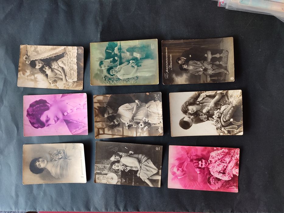 Przedwojenne pocztówki lata '20 '30 zestaw zestaw 9 sztuk z obiegu