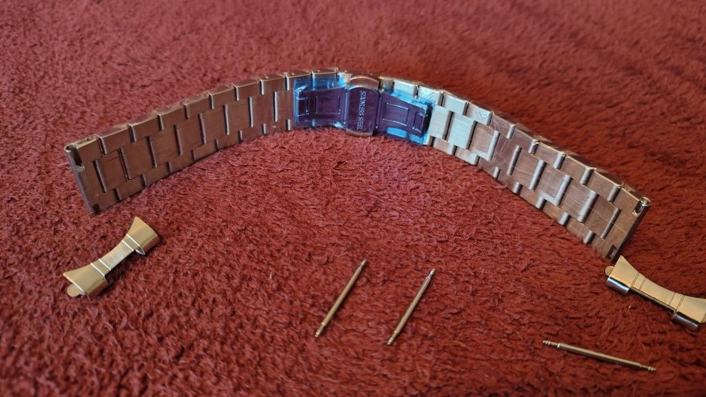 Bransoletka do zegarka z pełnych ogniw. Super jakość, 22mm