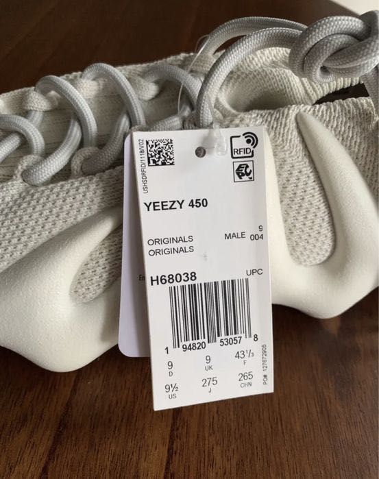 Оригинальные Кроссовки Adidas Yeezy 450 Slate White Original