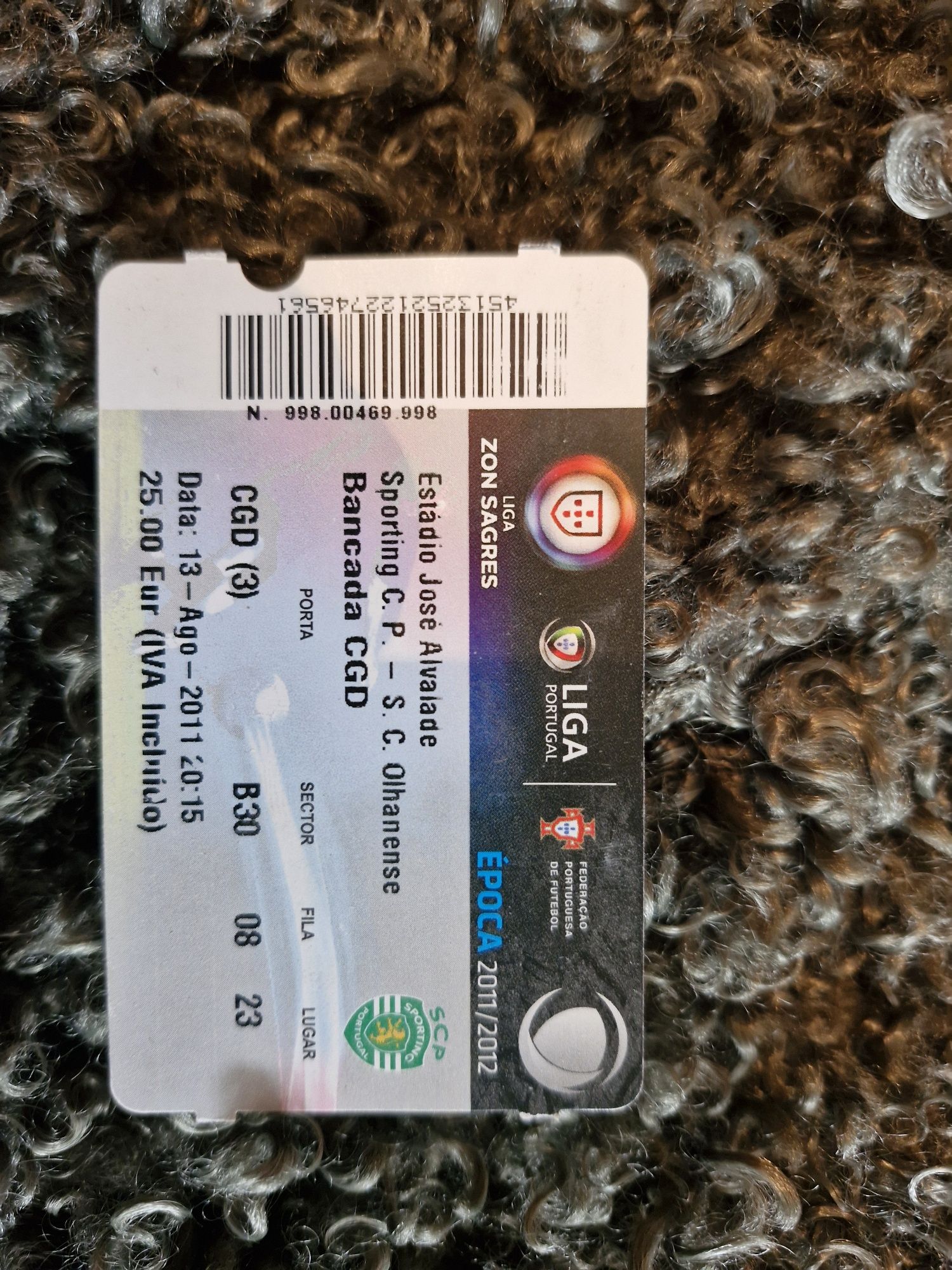 Bilhetes antigos de jogos do Sporting CP a 5€ cada