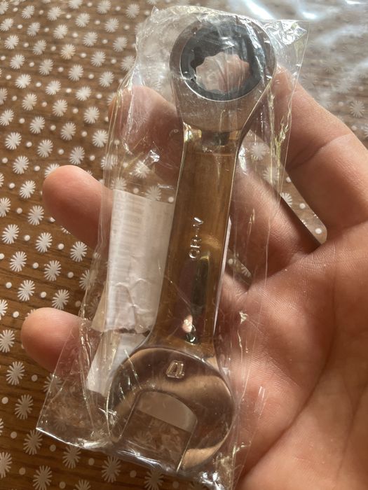 17мм рожково накидной трещоточный ключ реверсный качественный новый17