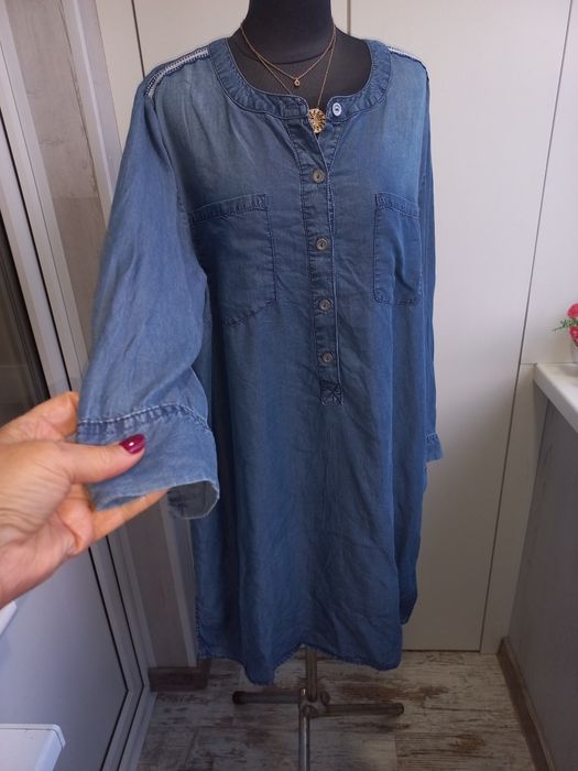 Батальна джинсова туніка! Розмір 64-68!
