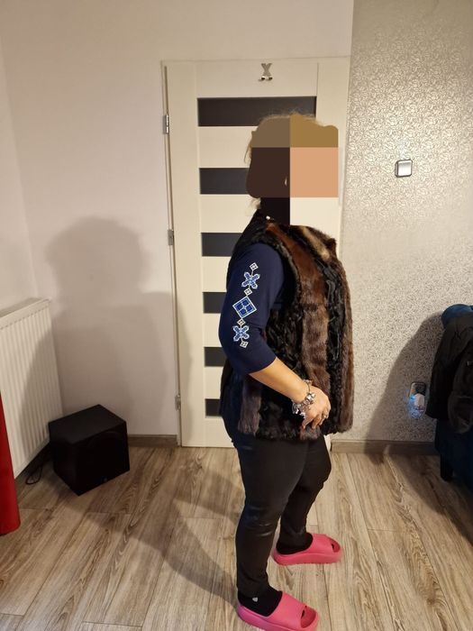 Kamizelka karakuła z norka