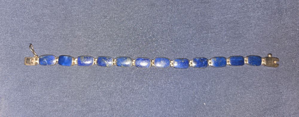 srebro naszyjnik bransoletka lapis lazuli
