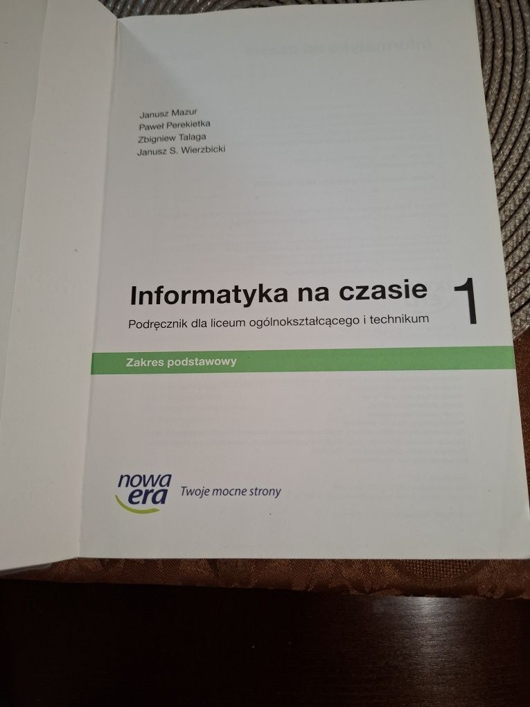 Książka Informatyka  podręcznik do liceum ogólnego i technikum kl 1