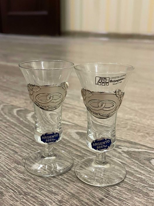 Рюмки срібло A.R. Argento Італія (подарунок на весілля\річницю)