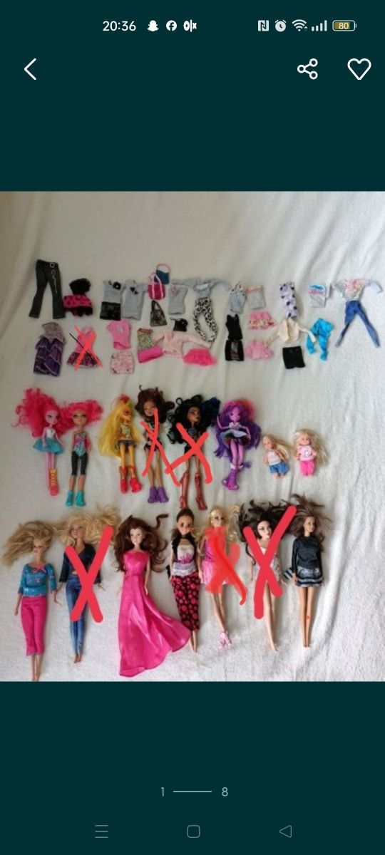 Zestaw lalek Barbie Monster High ubranka