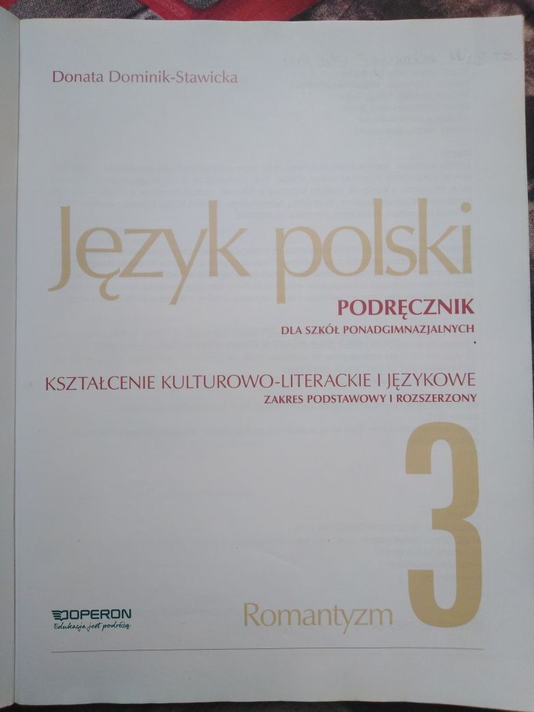 podręcznik do języka polskiego OPERON